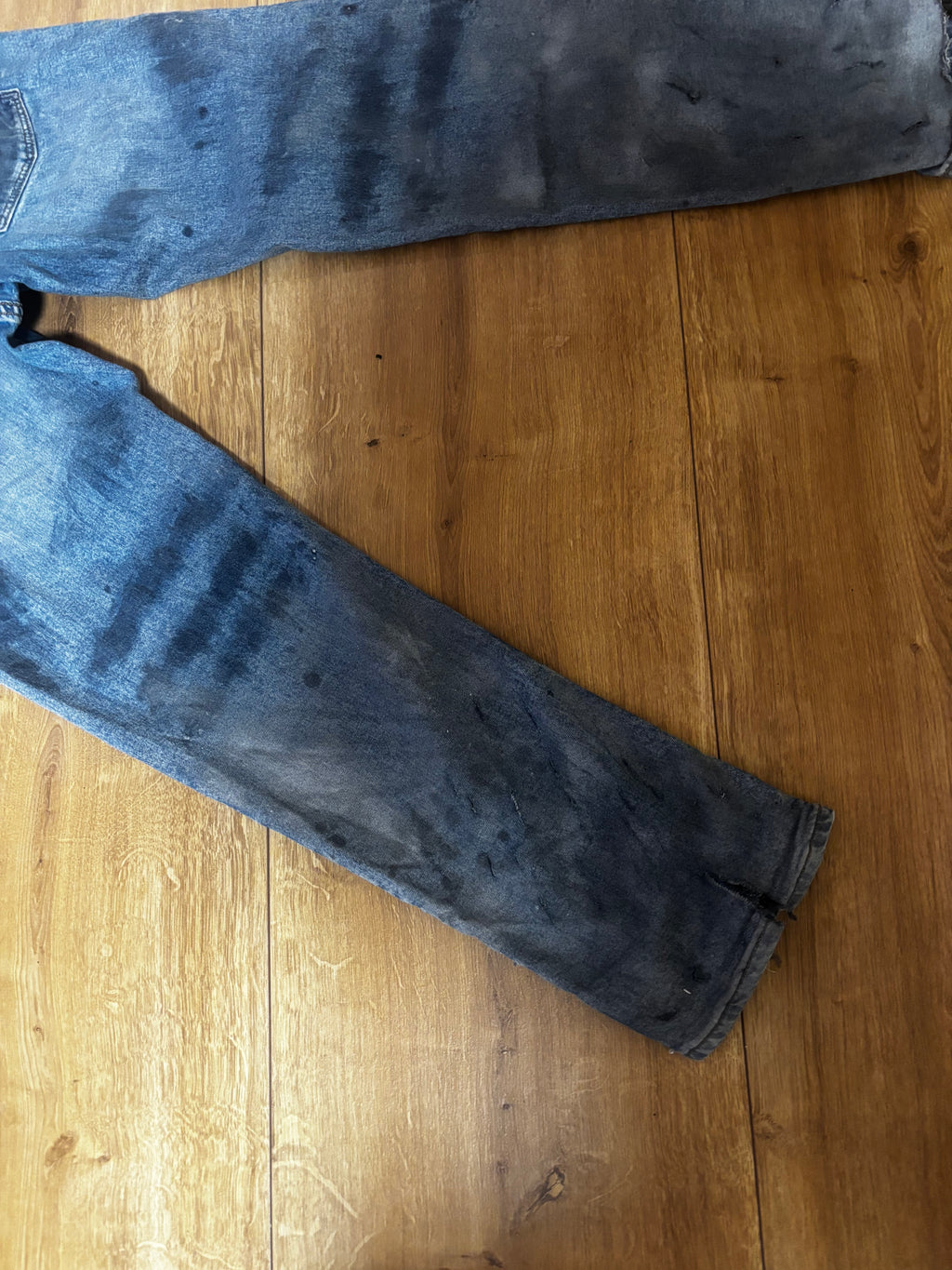 Waxed denim jeans Piece