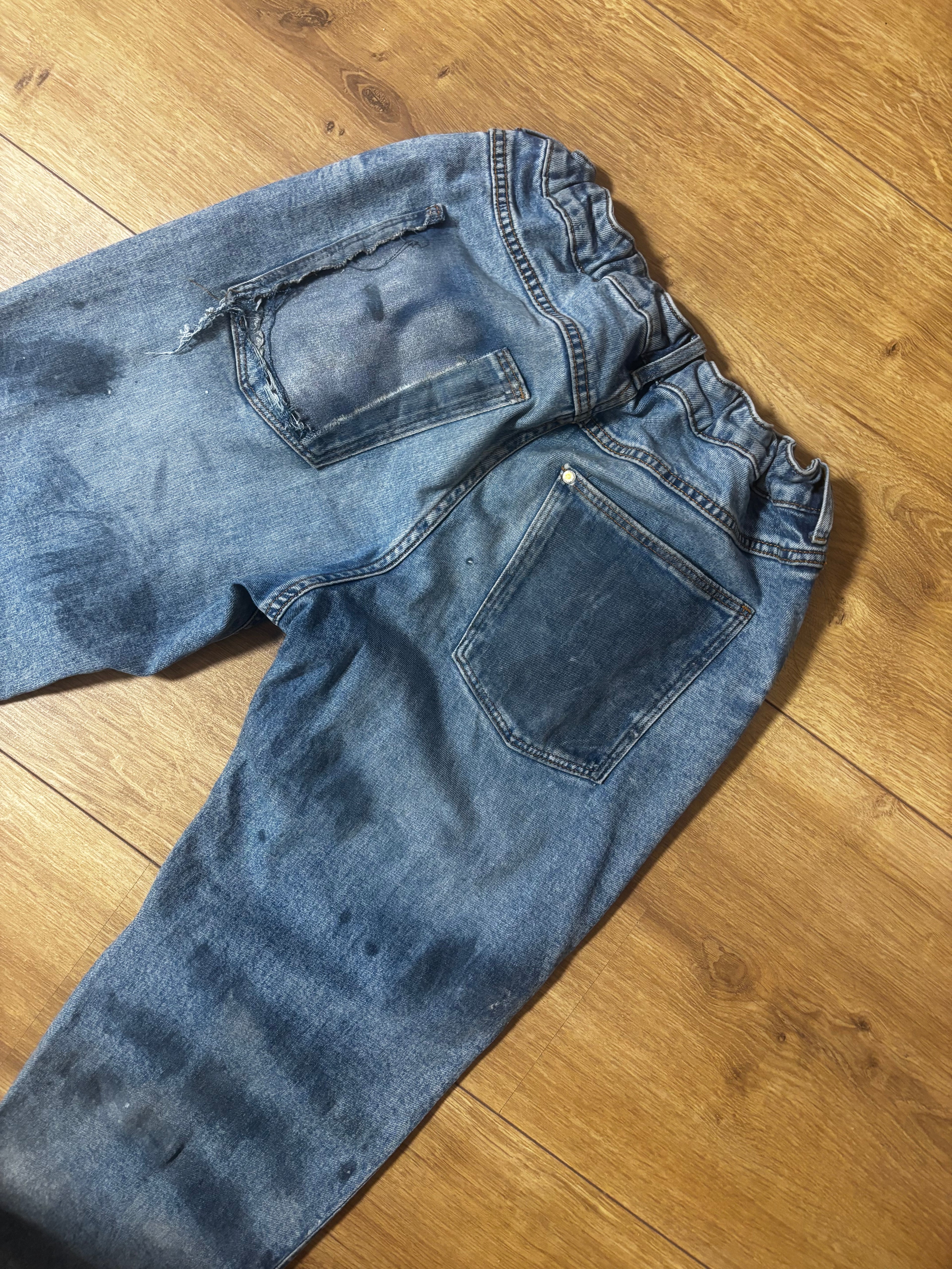 Waxed denim jeans Piece