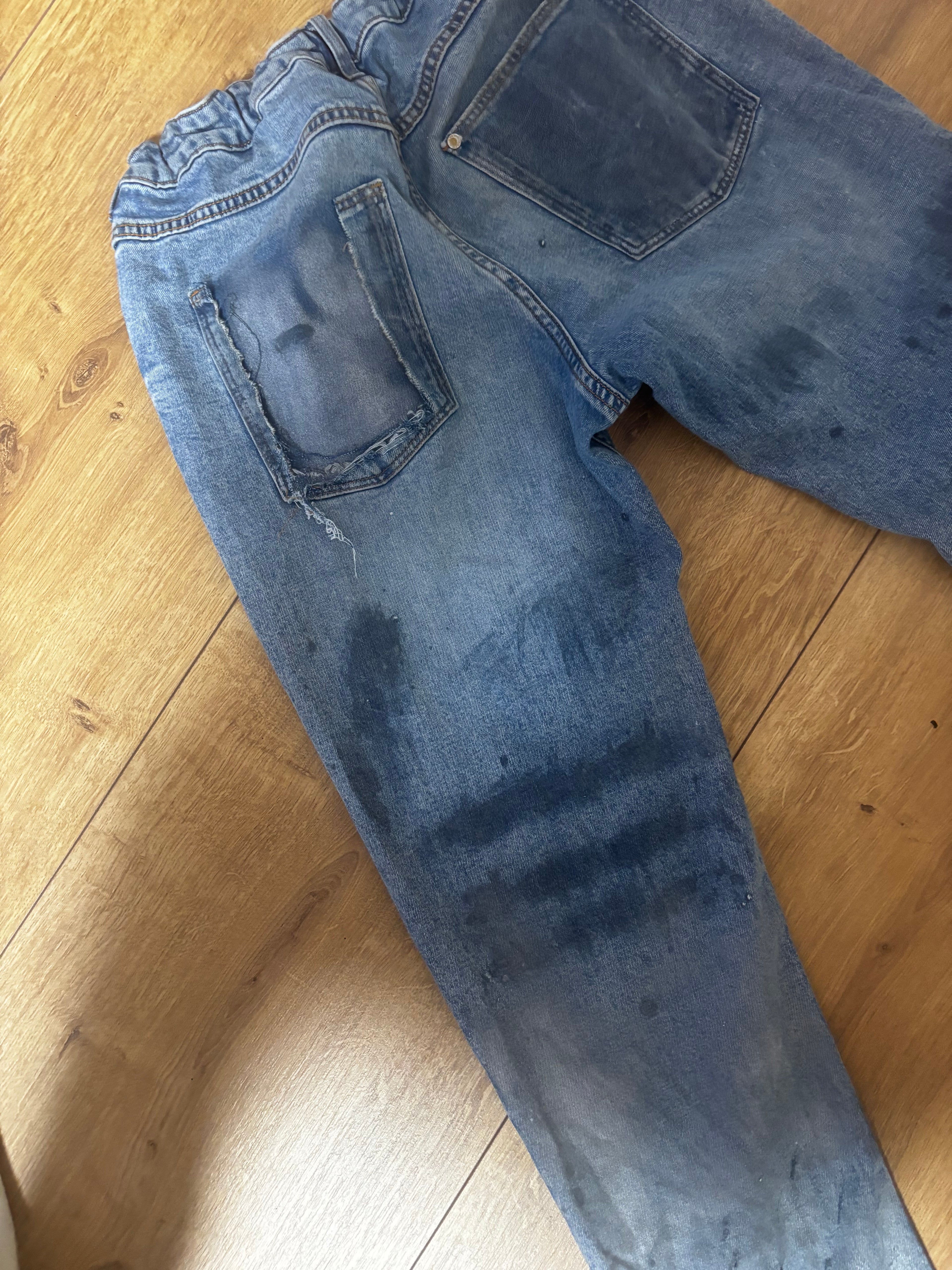 Waxed denim jeans Piece